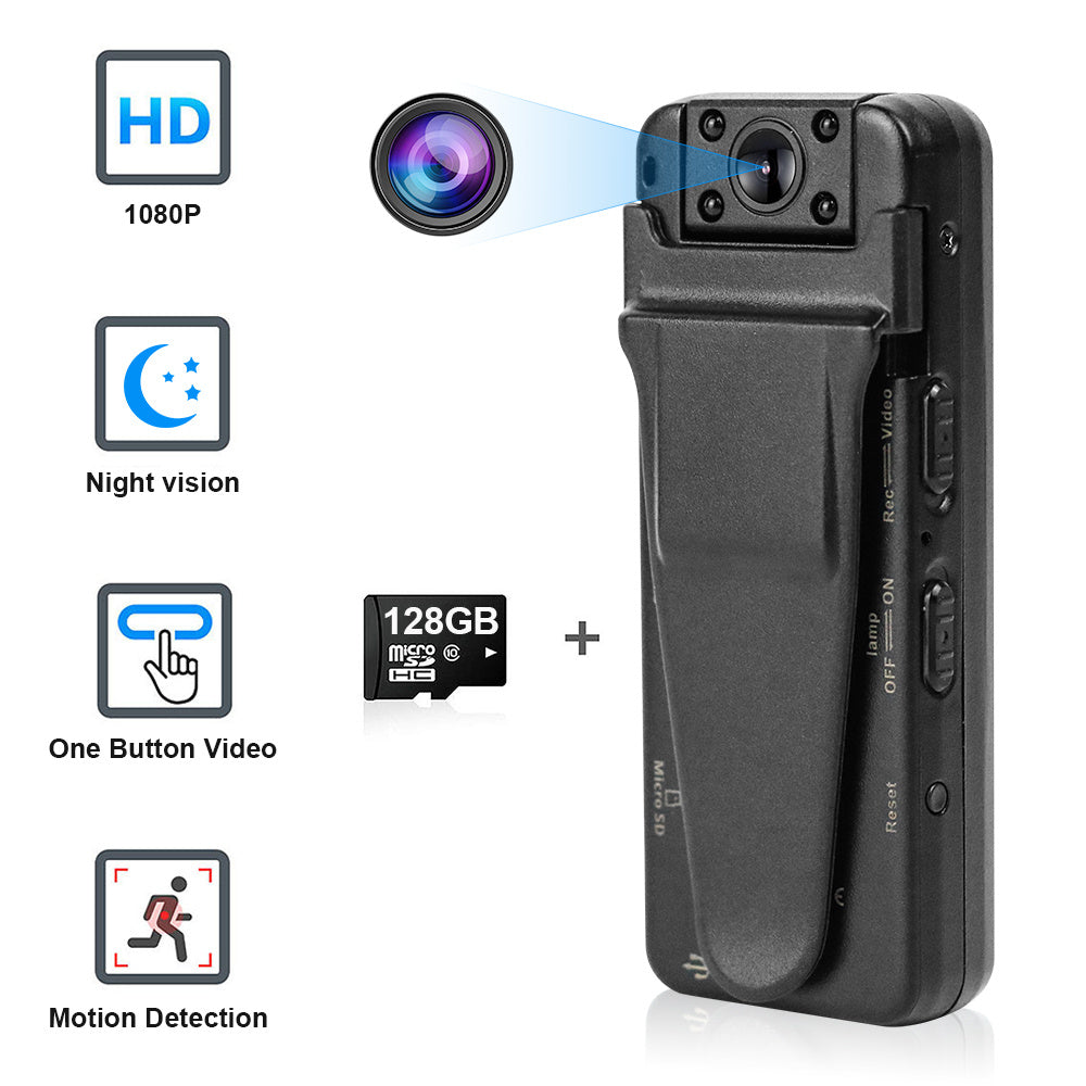 Z7 Back Clip Camera HD 1080P Video Infrared Night Vision Motion Detection Outdoor Motion Collar Camera