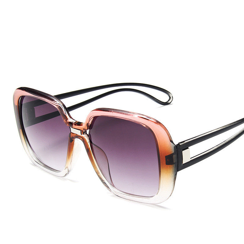 Large frame sunglasses with gradient personality sunglasses