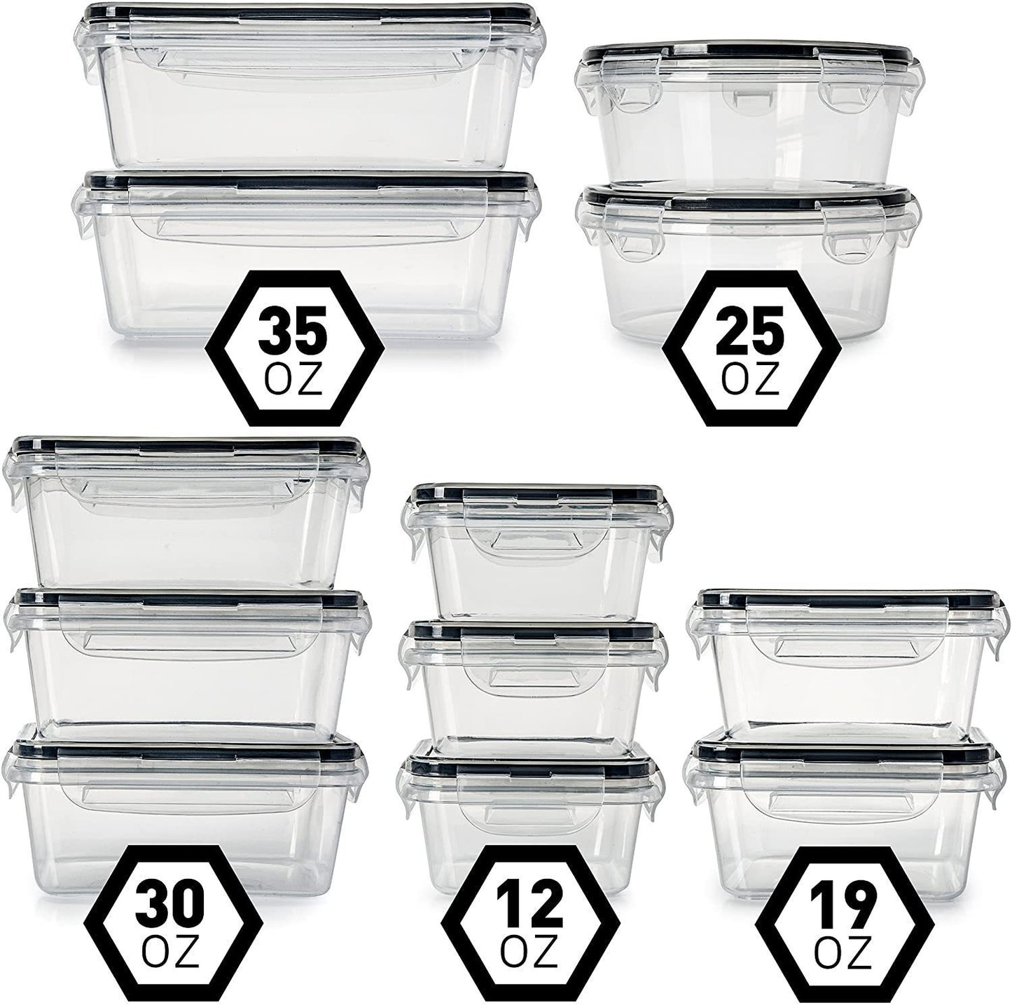 12-piece Kitchen Cereals Storage Box Refrigerator Storage Preservation